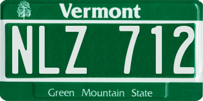 VT license plate NLZ712