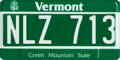 VT license plate NLZ713