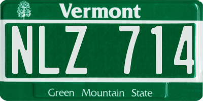 VT license plate NLZ714