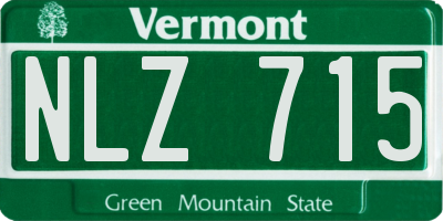 VT license plate NLZ715