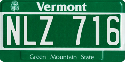 VT license plate NLZ716