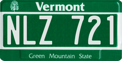 VT license plate NLZ721