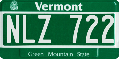 VT license plate NLZ722