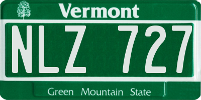 VT license plate NLZ727