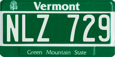 VT license plate NLZ729