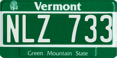 VT license plate NLZ733