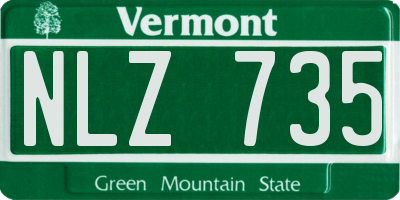 VT license plate NLZ735