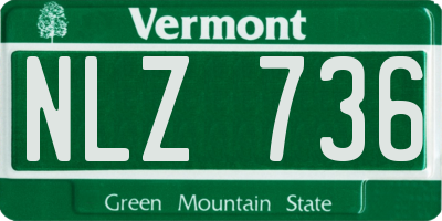 VT license plate NLZ736