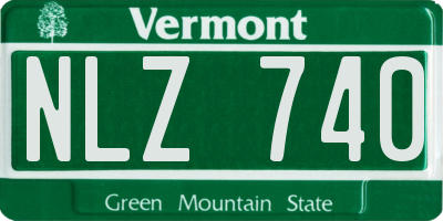 VT license plate NLZ740