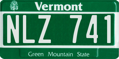 VT license plate NLZ741