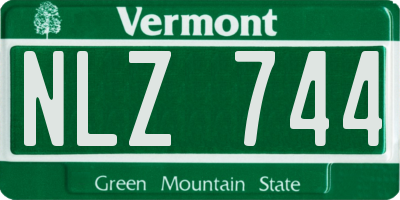 VT license plate NLZ744