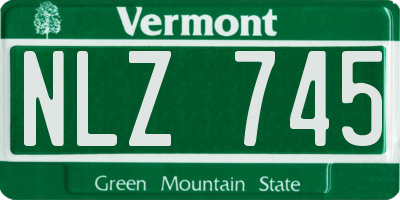 VT license plate NLZ745