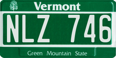 VT license plate NLZ746