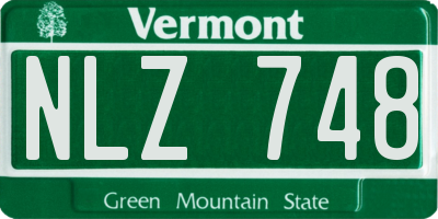 VT license plate NLZ748