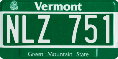 VT license plate NLZ751