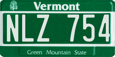VT license plate NLZ754