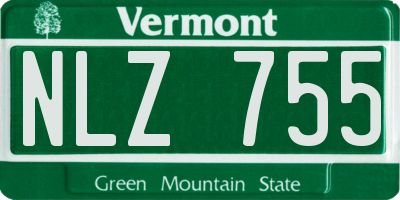 VT license plate NLZ755