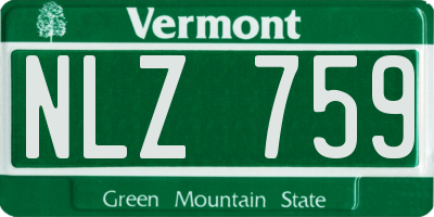 VT license plate NLZ759