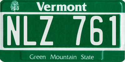 VT license plate NLZ761