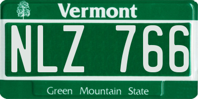 VT license plate NLZ766