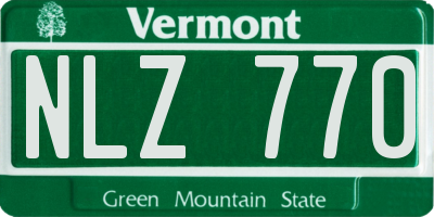 VT license plate NLZ770