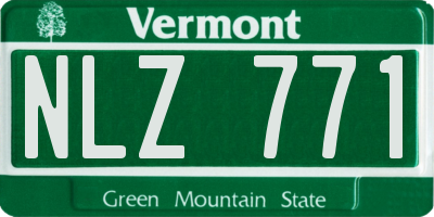 VT license plate NLZ771