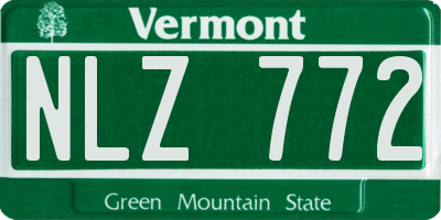 VT license plate NLZ772
