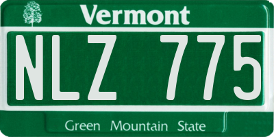 VT license plate NLZ775