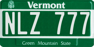 VT license plate NLZ777