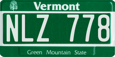 VT license plate NLZ778