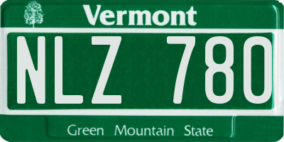 VT license plate NLZ780