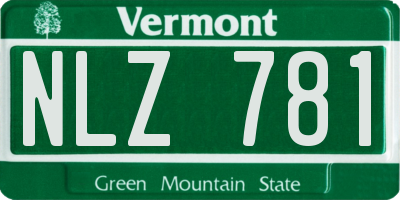 VT license plate NLZ781