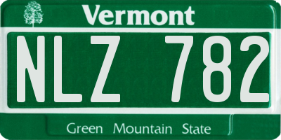VT license plate NLZ782
