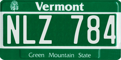 VT license plate NLZ784