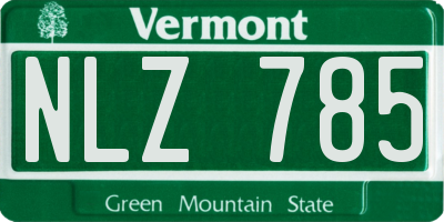 VT license plate NLZ785