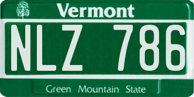 VT license plate NLZ786