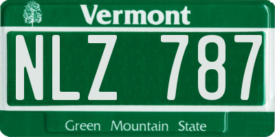 VT license plate NLZ787