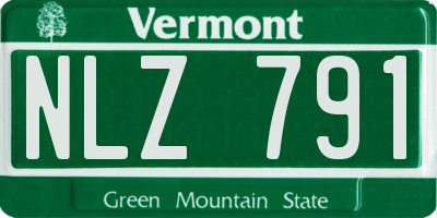 VT license plate NLZ791