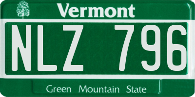 VT license plate NLZ796