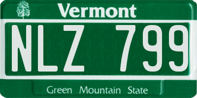 VT license plate NLZ799