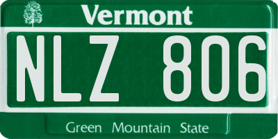 VT license plate NLZ806