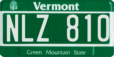 VT license plate NLZ810