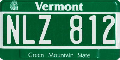 VT license plate NLZ812