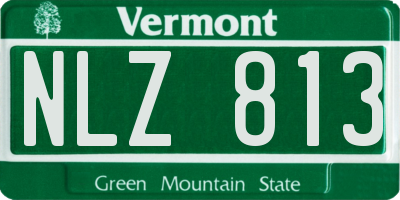 VT license plate NLZ813