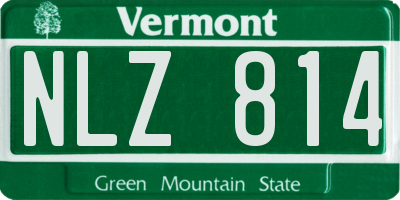VT license plate NLZ814