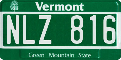 VT license plate NLZ816