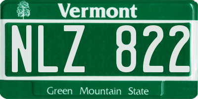 VT license plate NLZ822
