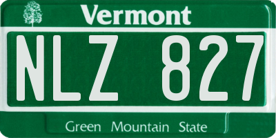 VT license plate NLZ827