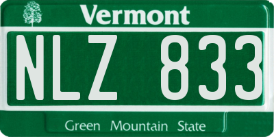 VT license plate NLZ833