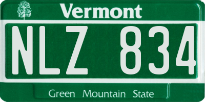 VT license plate NLZ834